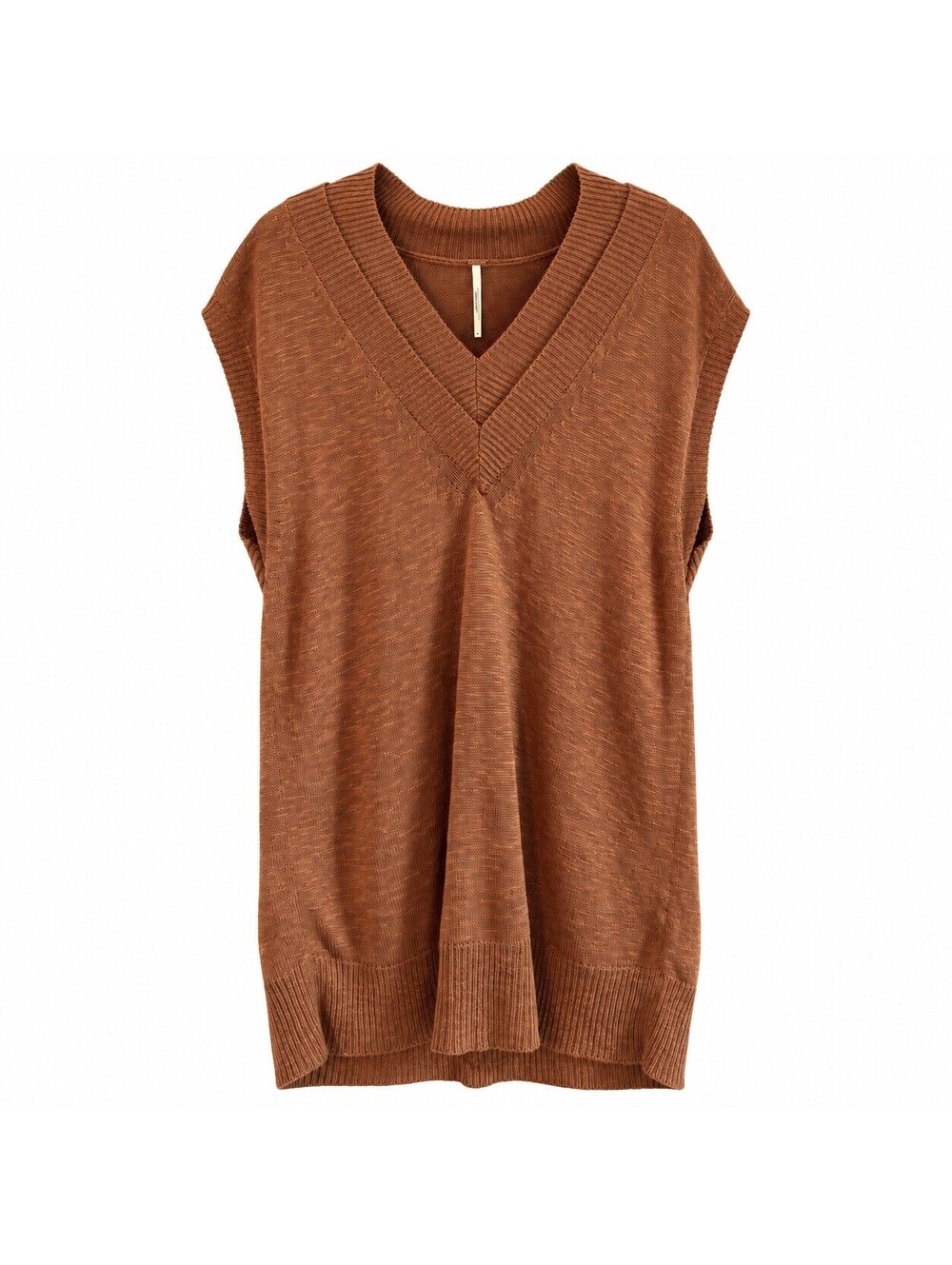 Free People Hannah Tunic Vest S Rust Oversized Boho Art Teacher